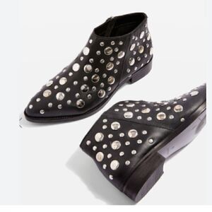 Topshop Mirror Stud Booties  